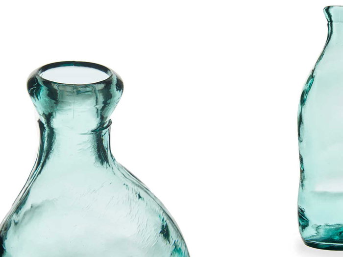 GIFTDECOR Vase Oasis en cristal recyclé, Transparent, lot de 3