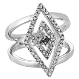 Karl Lagerfeld Bague Essentials Concentric Diamond RG 55 avec Cristaux Swarovski