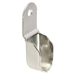 HERRAJES ALK Support pour tube oval 15 mm Nickel