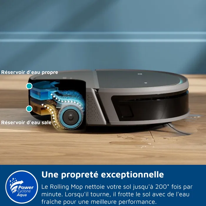Philips XU9100/10 - Robot aspirateur laveur avec station d'auto-vidange, navigation LiDAR D-ToF, 8000 Pa, filtre HEPA lavable, application HomeRun, Série 9000 Philips XU9100/10 - Robot aspirateur laveur avec station d'auto-vidange, navigation LiDAR D-ToF, 8000 Pa, filtre HEPA lavable, application HomeRun, Série 9000