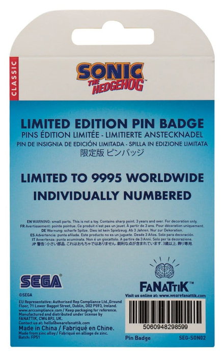 Sonic - The Hedgehog pin Sonic, Tails, Knuckles Limited Edition Sonic - The Hedgehog pin Sonic, Tails, Knuckles Limited Edition