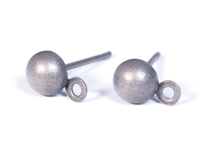 Innspiro Boucles d'oreilles métalliques calotte grande argenté vieilli 5,0x14,7mm Innspiro Boucles d'oreilles métalliques calotte grande argenté vieilli 5,0x14,7mm