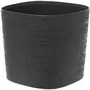 GARDEN ID Respect - Pot avec Réserve d'Eau - Noir Anthracite 25 x 25 cm - Surface Structurée - 100% Déchets Ménagers - 100% Recyclable
