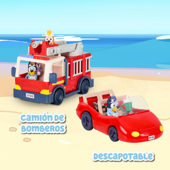 Moose Toys Camion de pompiers Bluey avec figurines et accessoires