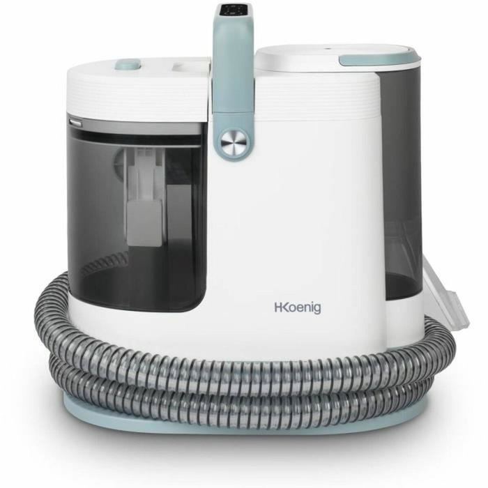 Hkoenig Nettoyeur textile TWT99 Eau chaude et vapeur - 1700 W - Blanc et bleu Hkoenig Nettoyeur textile TWT99 Eau chaude et vapeur - 1700 W - Blanc et bleu
