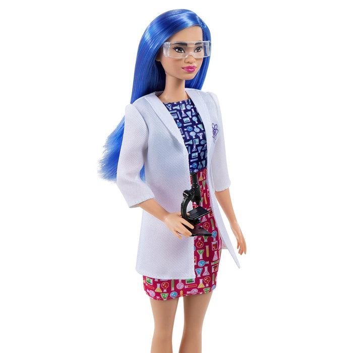 Barbie Mattel - Poupée Barbie Tu Peux Etre Scientifique Hcn11 avec Microscope et Tenue de Labo - Pour Filles à Partir de 3 Ans
