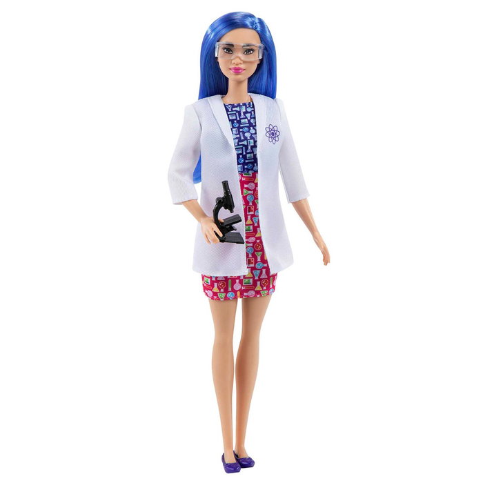 Barbie Mattel - Poupée Barbie Tu Peux Etre Scientifique Hcn11 avec Microscope et Tenue de Labo - Pour Filles à Partir de 3 Ans