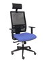 Piqueras y Crespo Chaise de Bureau Horna avec Appui-tête et Mécanisme Sincro/Traslack, Bleu Clair