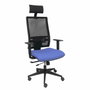 Piqueras y Crespo Chaise de Bureau Horna avec Appui-tête et Mécanisme Sincro/Traslack, Bleu Clair