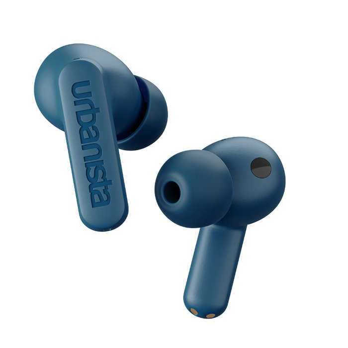 Urbanista Atlanta True Wireless Écouteurs Bluetooth avec ANC, Multipoint, Steel Blue