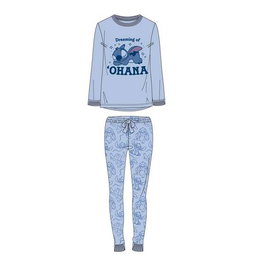 Cerdá Pyjama long adulte en jersey XL de couleur bleu clair - Single Jersey Stitch