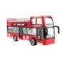 Tachan Autobus de ville à friction et à sons et lumières rouge, échelle 1:16, avec piles, langues multiples, pour enfants 3 ans et plus