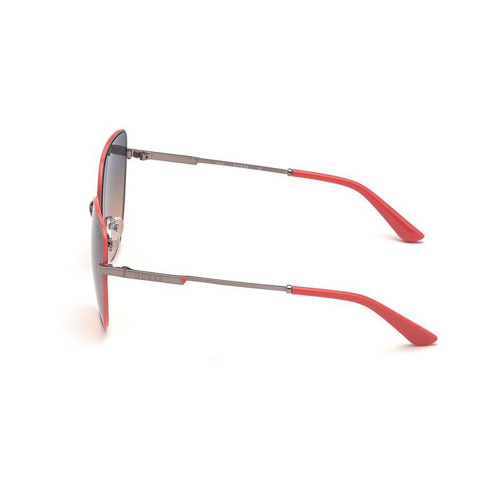 Guess Gafas GU7784 08B Lunettes de Soleil Rondes Femme Monture Métal Gunmetal Verres Dégradés Gris 140 mm