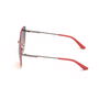 Guess Gafas GU7784 08B Lunettes de Soleil Rondes Femme Monture Métal Gunmetal Verres Dégradés Gris 140 mm