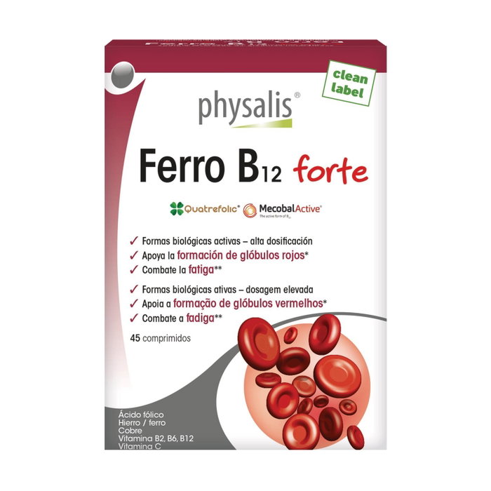 PHYSALIS PH FERRO B12 FORTE 45 comprimés PHYSALIS PH FERRO B12 FORTE 45 comprimés