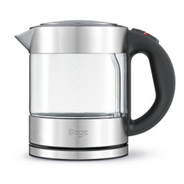 Sage SKE395CLR4EEU1 Bouilloire Électrique Compacte avec Corps en Verre Transparent Duraglass, Tête à Ouverture Lente pour Sécurité et Antitartre, 1.7L