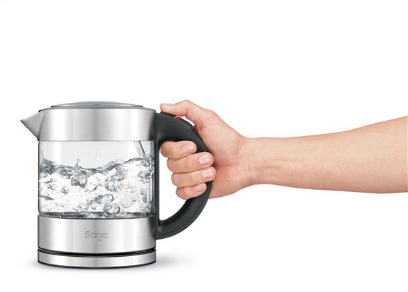 Sage SKE395CLR4EEU1 Bouilloire Électrique Compacte avec Corps en Verre Transparent Duraglass, Tête à Ouverture Lente pour Sécurité et Antitartre, 1.7L