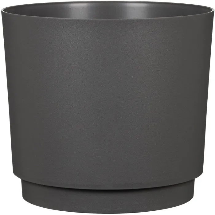 Deroma Pot de Fleurs Rond 236 13 Litres - 29 cm de Diametre - Noir - Design Elegant et Durable pour Interieur et Exterieur Deroma Pot de Fleurs Rond 236 13 Litres - 29 cm de Diametre - Noir - Design Elegant et Durable pour Interieur et Exterieur