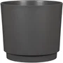 Deroma Pot de Fleurs Rond 236 13 Litres - 29 cm de Diametre - Noir - Design Elegant et Durable pour Interieur et Exterieur