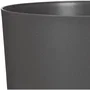 Deroma Pot de Fleurs Rond 236 13 Litres - 29 cm de Diametre - Noir - Design Elegant et Durable pour Interieur et Exterieur
