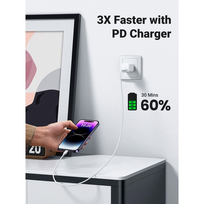 UGREEN Câble Lightning USB-C vers Lightning 1 m Blanc