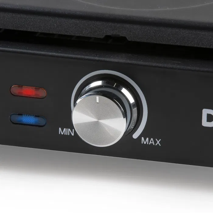 Domo DO8719W - Wok et Crêpes 2-en-1 pour 6 Personnes - 6 Poêlons Antiadhésifs avec Spatules en Bois, Thermostat Réglable 1000 W - Idéal Soirées