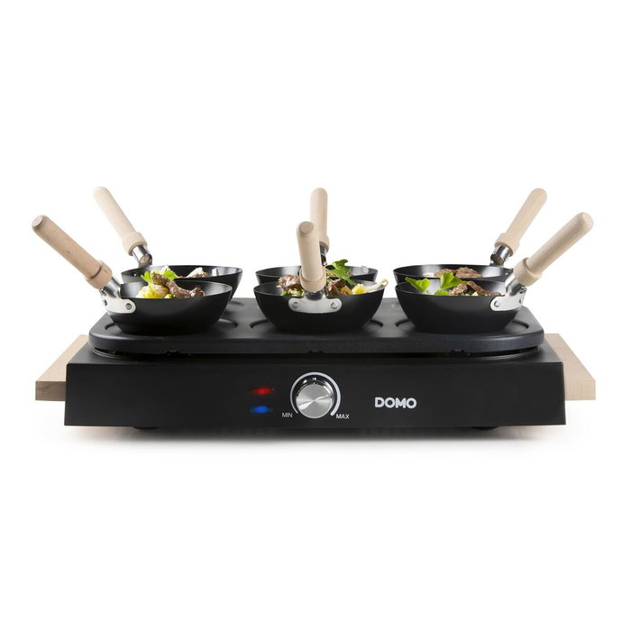 Domo DO8719W Wok party set 2-en-1, 6 personnes, Noir Domo DO8719W Wok party set 2-en-1, 6 personnes, Noir