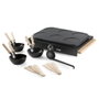 Domo DO8719W Wok party set 2-en-1, 6 personnes, Noir