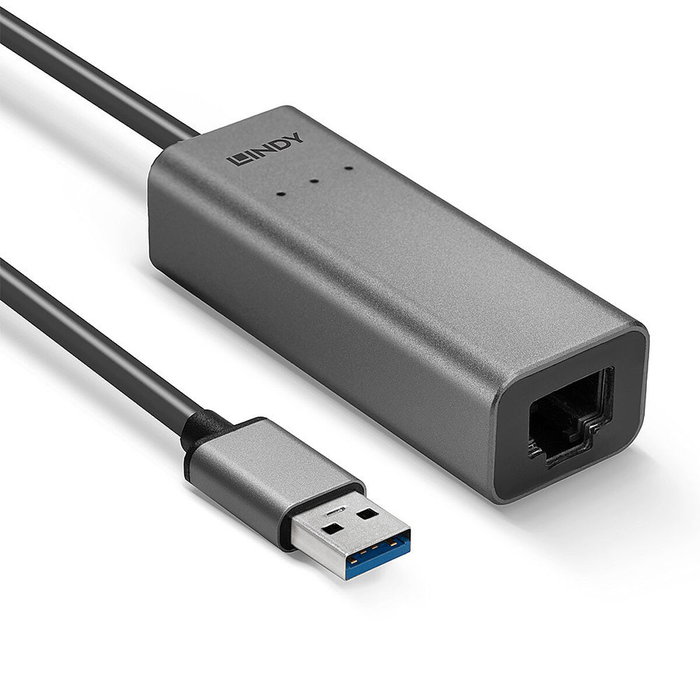 Lindy Convertisseur USB 3.0 vers Ethernet 2.5G Argent