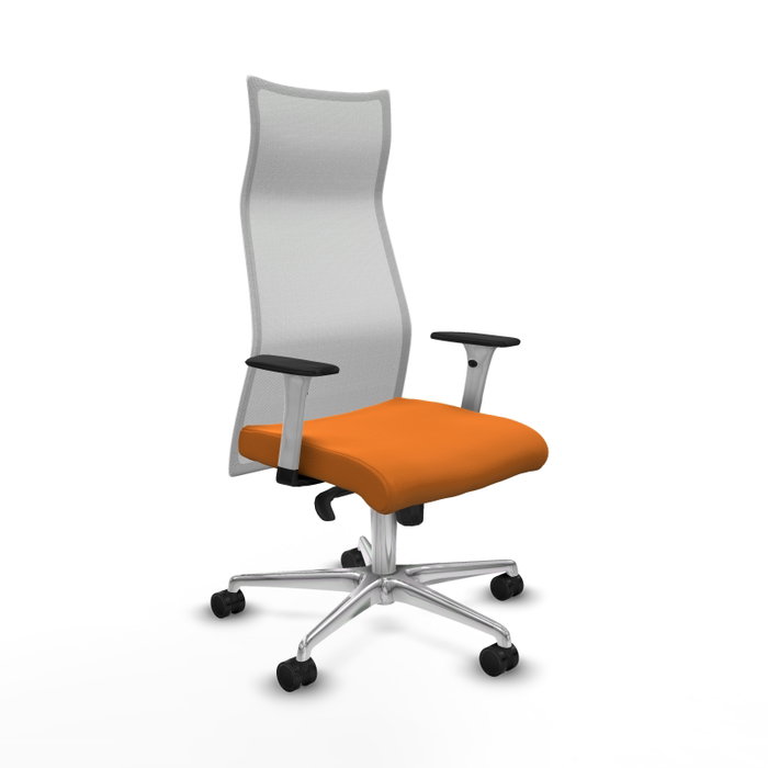 Piqueras y Crespo Chaise de Bureau Albacete Orange et Blanc Piqueras y Crespo Chaise de Bureau Albacete Orange et Blanc