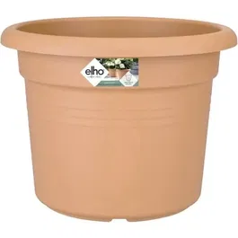 Elho Pot de fleurs rond Green Basics - 38.8 x 30 cm - Terre cuite douce - Plastique robuste pour jardin avec soucoupe compatible