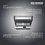 Severin KG 2380 - Gril 3-en-1 Gaufrier Croque-Monsieur - 2000 W - 3 jeux de plaques interchangeables antiadhésives - Écran LED - Noir/Inox