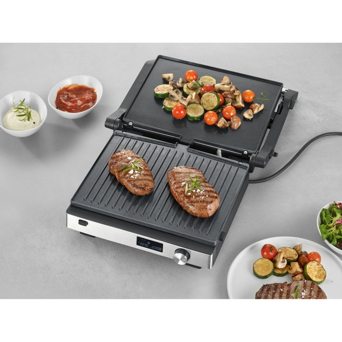 Severin KG 2380 SEVINI Flex Contact Grill, 3 jeux de plaques, 2000 W, Noir / Inox Severin KG 2380 SEVINI Flex Contact Grill, 3 jeux de plaques, 2000 W, Noir / Inox