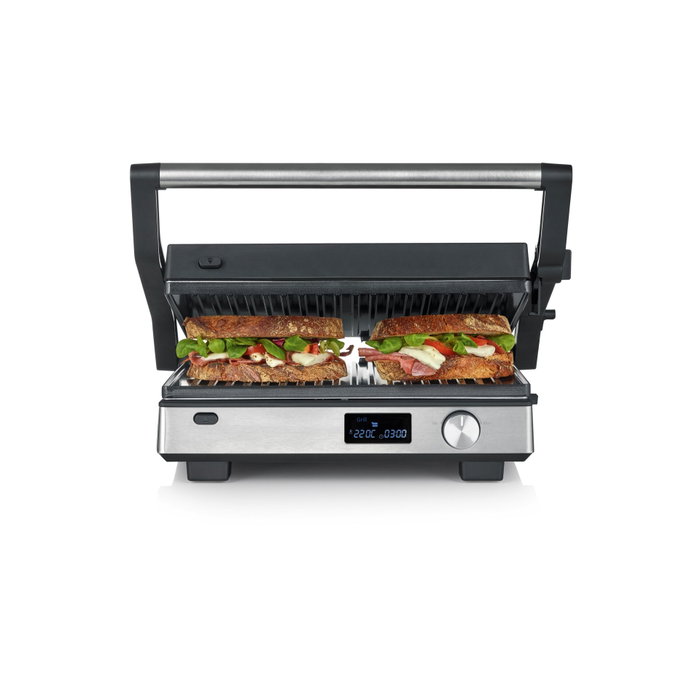 Severin KG 2380 SEVINI Flex Contact Grill, 3 jeux de plaques, 2000 W, Noir / Inox Severin KG 2380 SEVINI Flex Contact Grill, 3 jeux de plaques, 2000 W, Noir / Inox