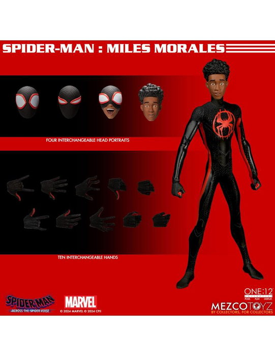 Mezco Toyz Spider-Man: Across the Spider-Verse One:12 Collective Figure Miles Morales 17 cm Articulée avec Accessoires Mezco Toyz Spider-Man: Across the Spider-Verse One:12 Collective Figure Miles Morales 17 cm Articulée avec Accessoires