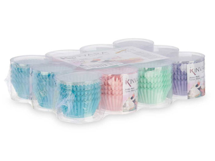 Kinvara Lot de 100 Moules en Papier pour Pâtisserie 8 cm Couleurs Assorties (Set de 48)