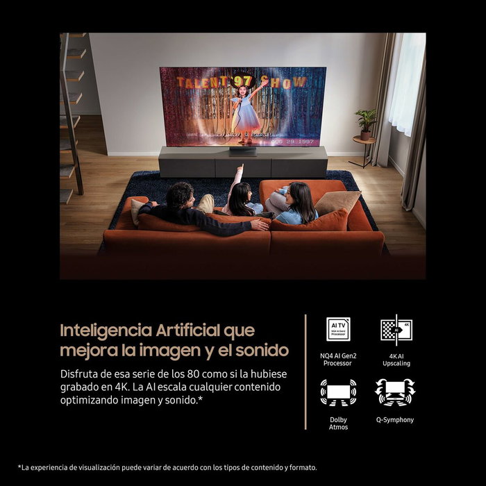 TV intelligente Samsung TQ50QN80FAUXXC 50" 4K Ultra HD HDR Neo QLED TV intelligente Samsung TQ50QN80FAUXXC 50" 4K Ultra HD HDR Neo QLED