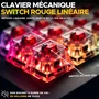 Clavier Gamer Mécanique Filaire The G-Lab KEYZ TITAN - Format 65%, Switches Outemu Rouge, Rétroéclairage RGB, Anti-Ghosting, Noir