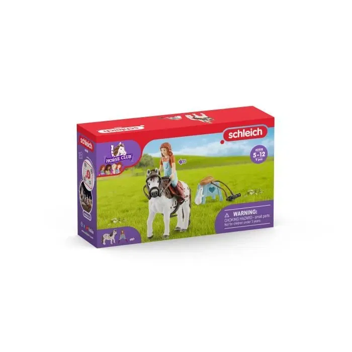 Schleich 42518 Horse Club - Figurine Cavalière Mia et son Poney Spotty, Horse Club Schleich 42518 Horse Club - Figurine Cavalière Mia et son Poney Spotty, Horse Club