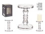 GIFTDECOR Candélabre Cristal Anneau S 19cm