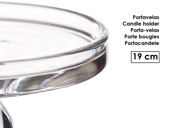 GIFTDECOR Candélabre Cristal Anneau S 19cm