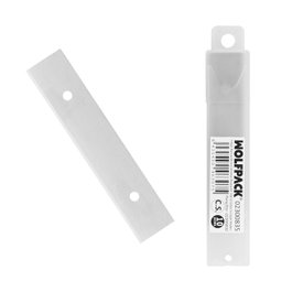 WOLFPACK LINEA PROFESIONAL Lot de 5 lames rectangulaires pour grattoir à vitres (90 mm)