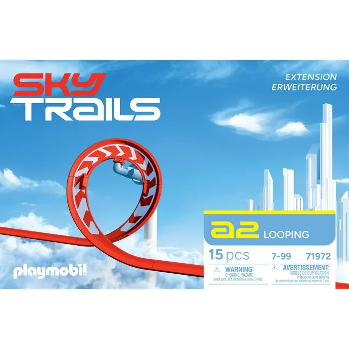 Playmobil Sky Trails: Set d'action Looping avec circuit aérien - 15 pièces, jeu de construction à partir de 7 ans