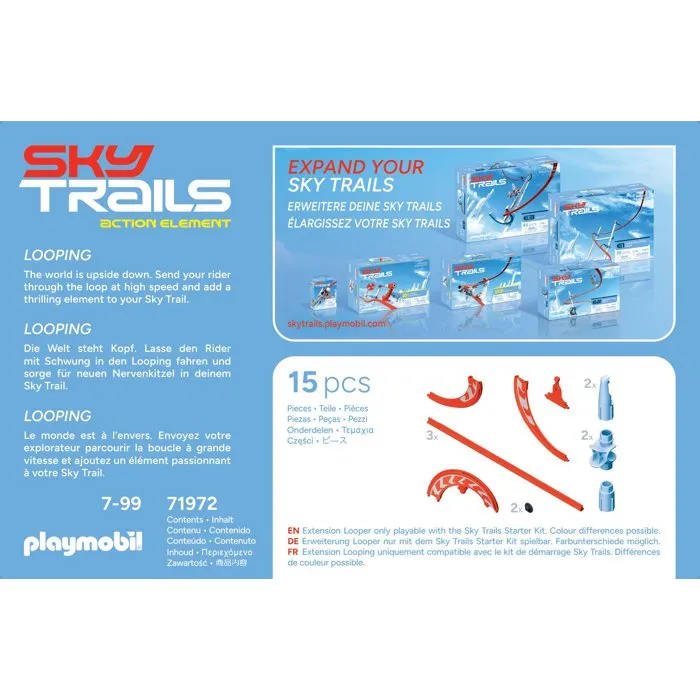 Playmobil Sky Trails: Set d'action Looping avec circuit aérien - 15 pièces, jeu de construction à partir de 7 ans