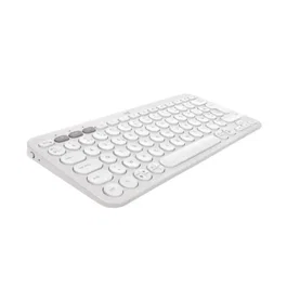 Logitech Pebble Keys 2 K380s - Clavier sans fil minimaliste avec bouton Easy-Switch pour 3 appareils, touches Fn programmables et plastique recyclé - Blanc