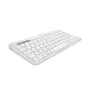 Logitech Pebble Keys 2 K380s - Clavier sans fil minimaliste avec bouton Easy-Switch pour 3 appareils, touches Fn programmables et plastique recyclé - Blanc