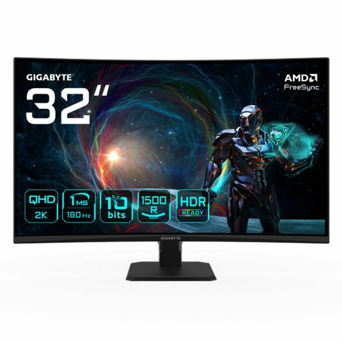Gigabyte GS32QCA Moniteur de jeu incurvé 31,5 pouces QHD 180 Hz Gigabyte GS32QCA Moniteur de jeu incurvé 31,5 pouces QHD 180 Hz
