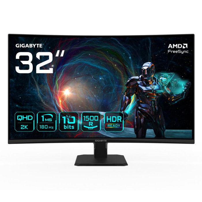 Gigabyte GS32QCA Moniteur 32" QHD avec USB 3.0 et haut-parleurs Gigabyte GS32QCA Moniteur 32" QHD avec USB 3.0 et haut-parleurs