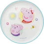 Thermobaby Coffret repas 5 pièces Peppa Pig - Assiette, bol, gobelet, cuillère et fourchette - Bleu