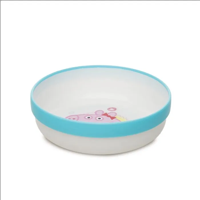 Thermobaby Coffret repas 5 pièces Peppa Pig - Assiette, bol, gobelet, cuillère et fourchette - Bleu